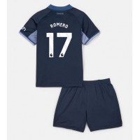 Tottenham Hotspur Cristian Romero #17 Auswärts Trikotsatz Kinder 2023-24 Kurzarm (+ Kurze Hosen)